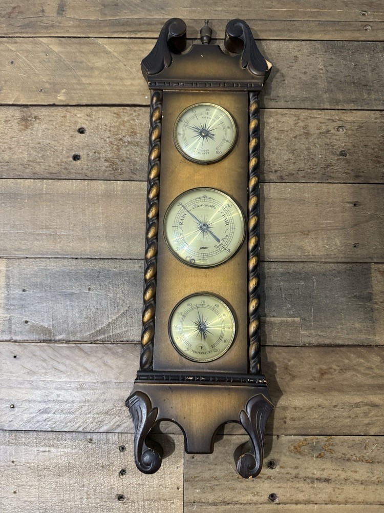 Vintage Jason Wall Weather Station Barometer