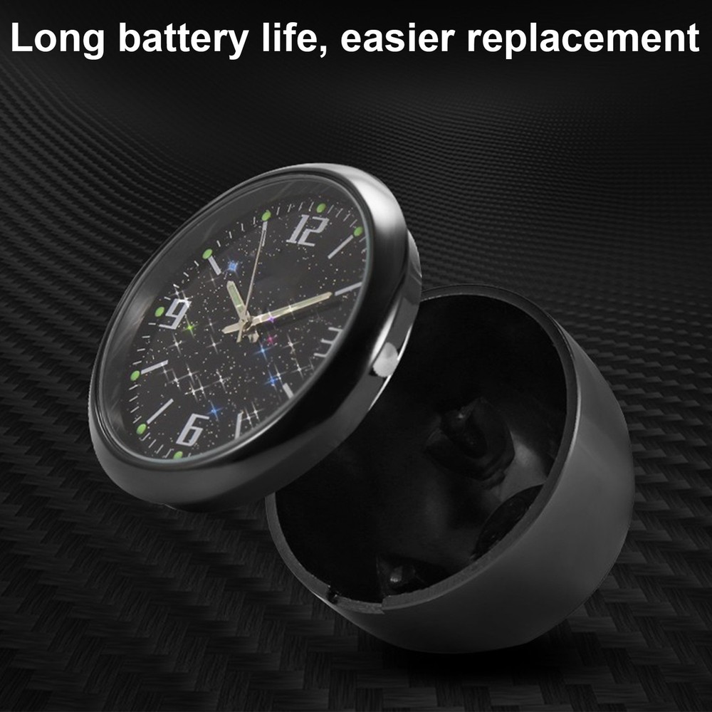 Car Dashboard Clock Mini Tiny Analog Clock Watch For Vehicle Stick On Clock