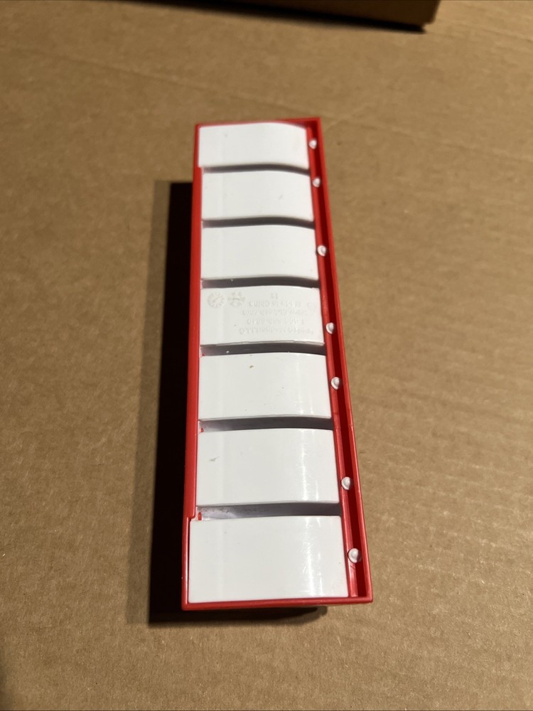 GNC 7 Day Pill Box - 7 Different Compartments - Plastic - Red/White