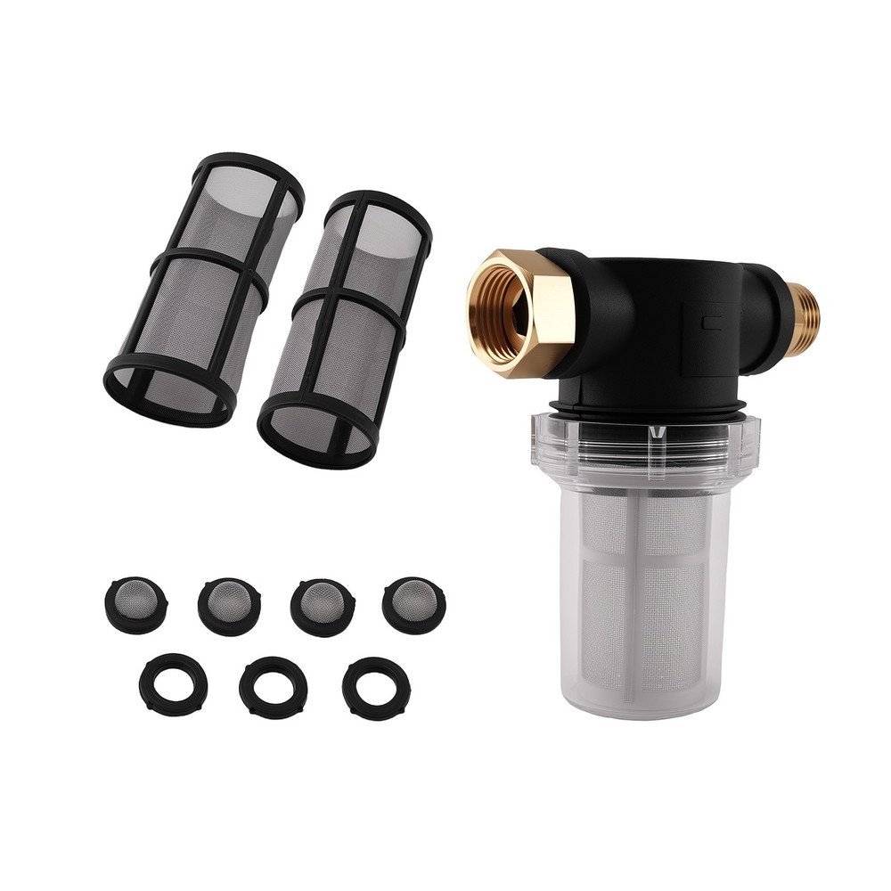 3/4" Inline Filter Brass Thread for Garden Hose Pressure Washer Cleaning