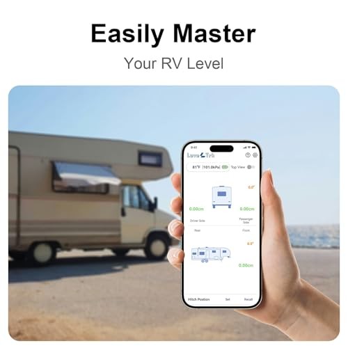 Bluetooth Leveler Tool for Campers, LevelTrk Wireless RV Leveling System, Must