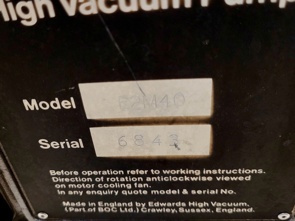 Edwards E2M40 Rotary Vane Vacuum Pump