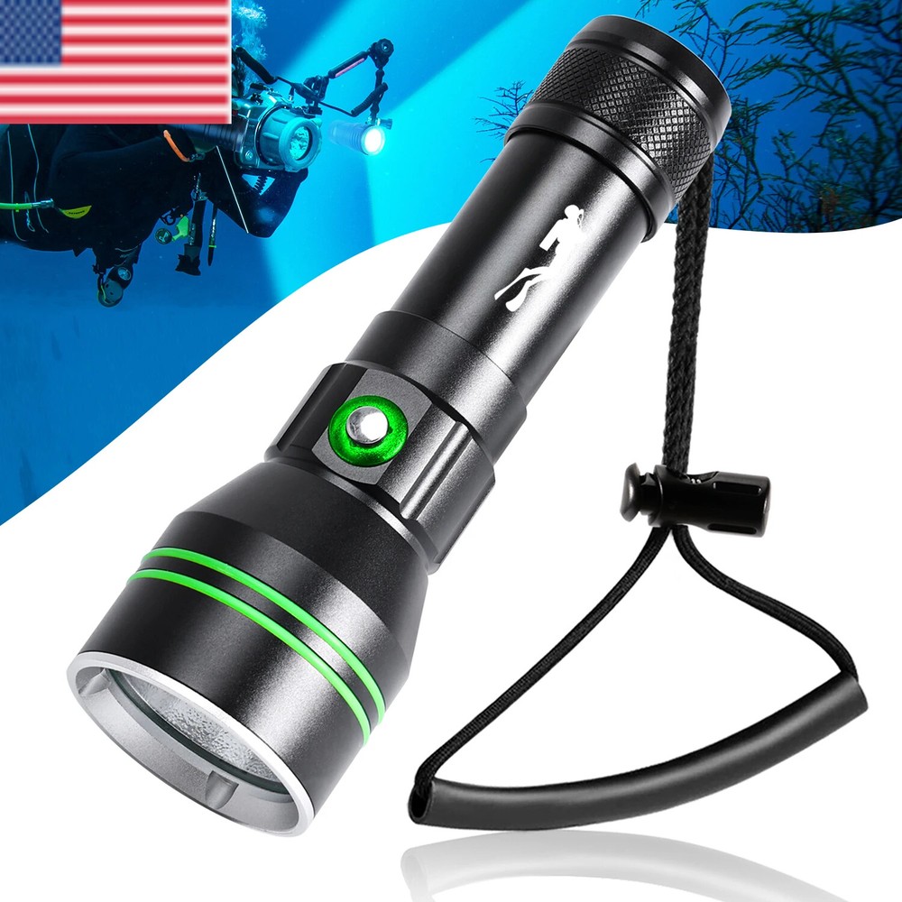 Diving Flashlight 5000lm Professional Dive Light IPX8 Underwater Torch Light