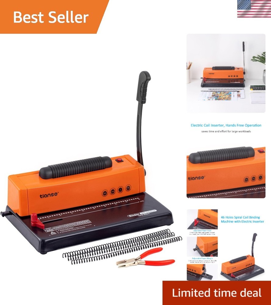 Versatile Binding Machine for A4, Letter, and A5 - Perfect for Home and Office