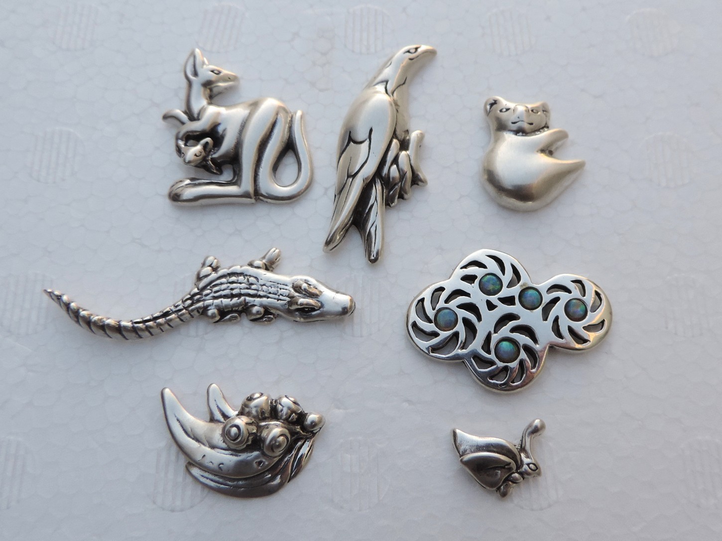 Ilaria Logi 'Southern Cross' Australia Sterling Silver 925 Map Puzzle w Box Rare