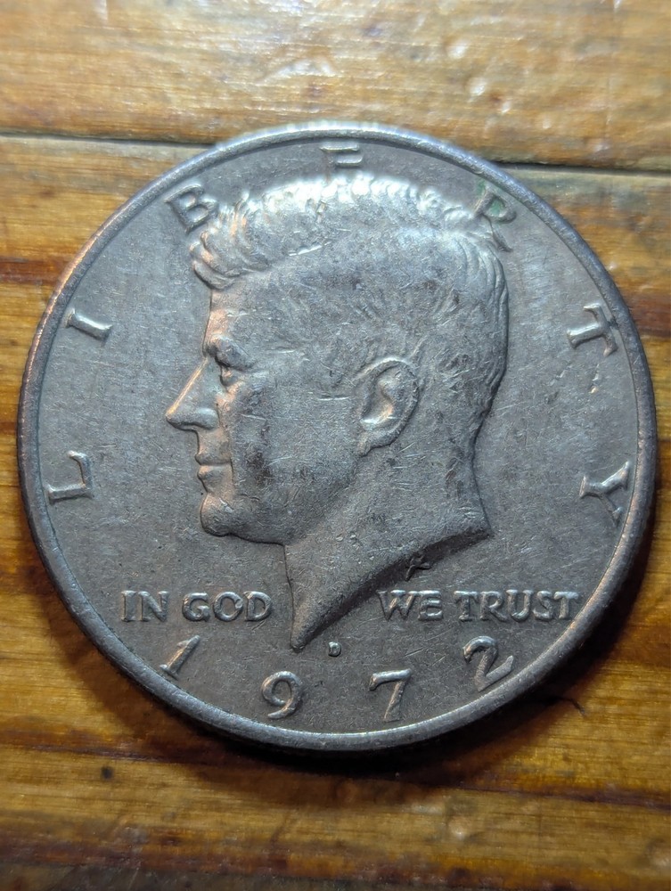 1972 D Kennedy half dollar mechanical doubling reverse