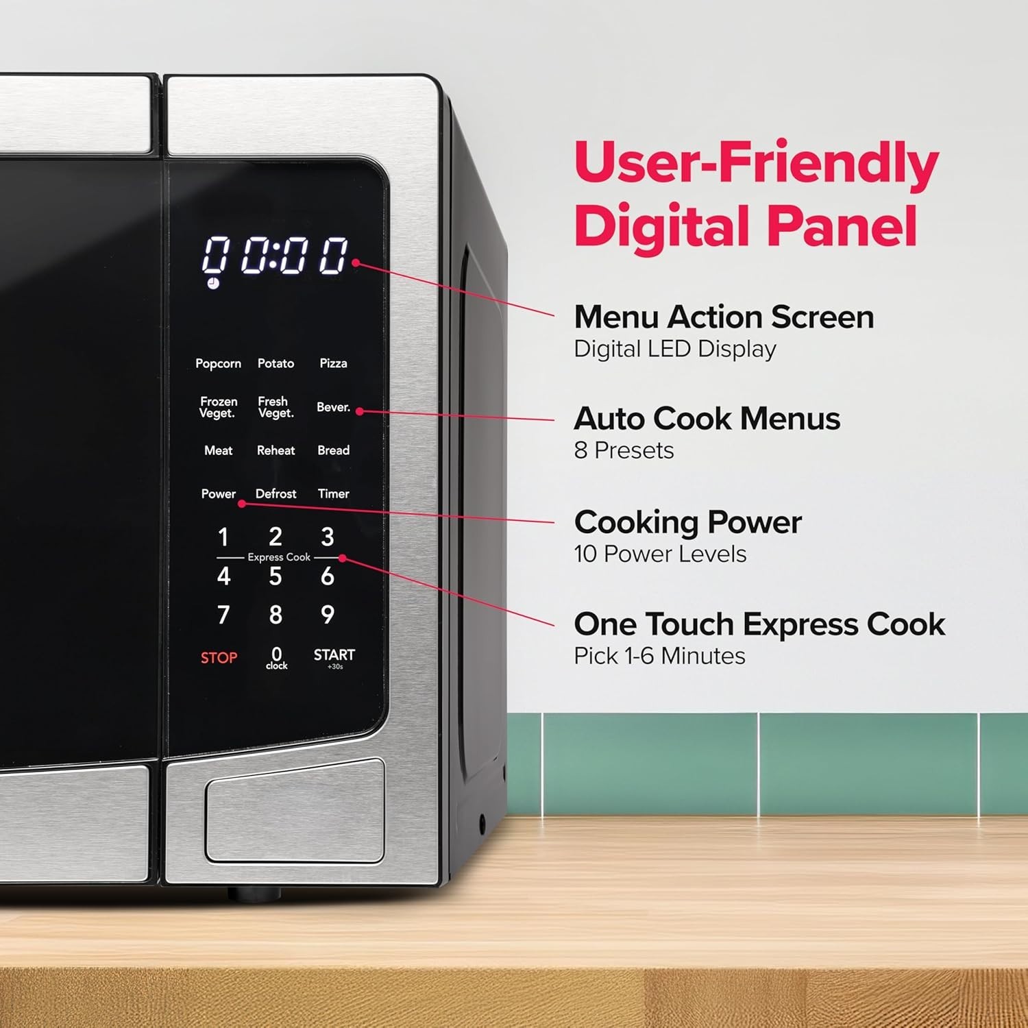 Frigidaire 1.1 cu. ft. 1000W Countertop Microwave (Stainless Steel)