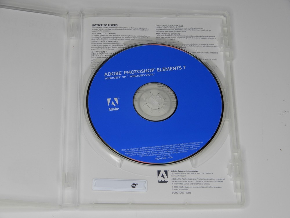 Photoshop Elements 7 (Windows PC, 2008) Includes Serial Key