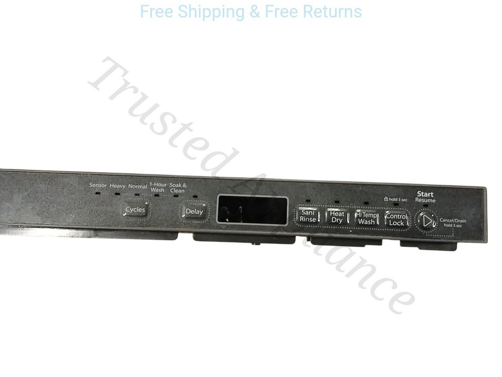 Whirlpool Dishwasher Control Panel ONLY W10500313 GREY GREY