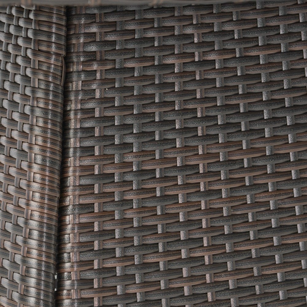 Kanza Outdoor Brown Wicker Round Dining Table