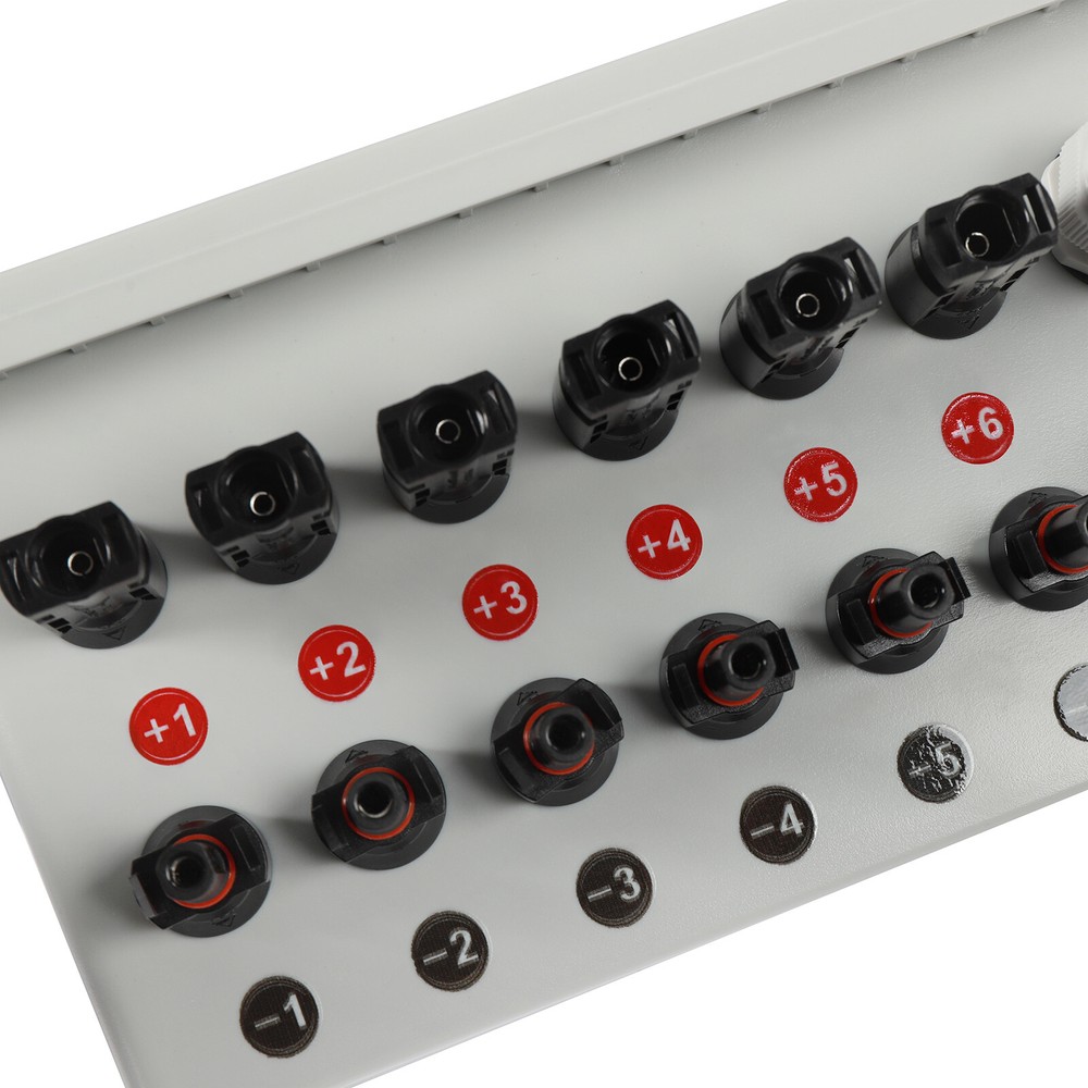 6 String Solar PV Combiner Box Circuit Breaker Junction Box for Solar Panel 63A
