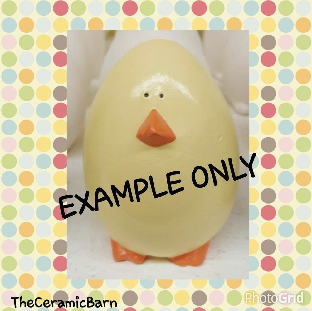 Easter Egg Chick Ready To Paint Ceramic Bisque Easter Egg Easter Craft DIY