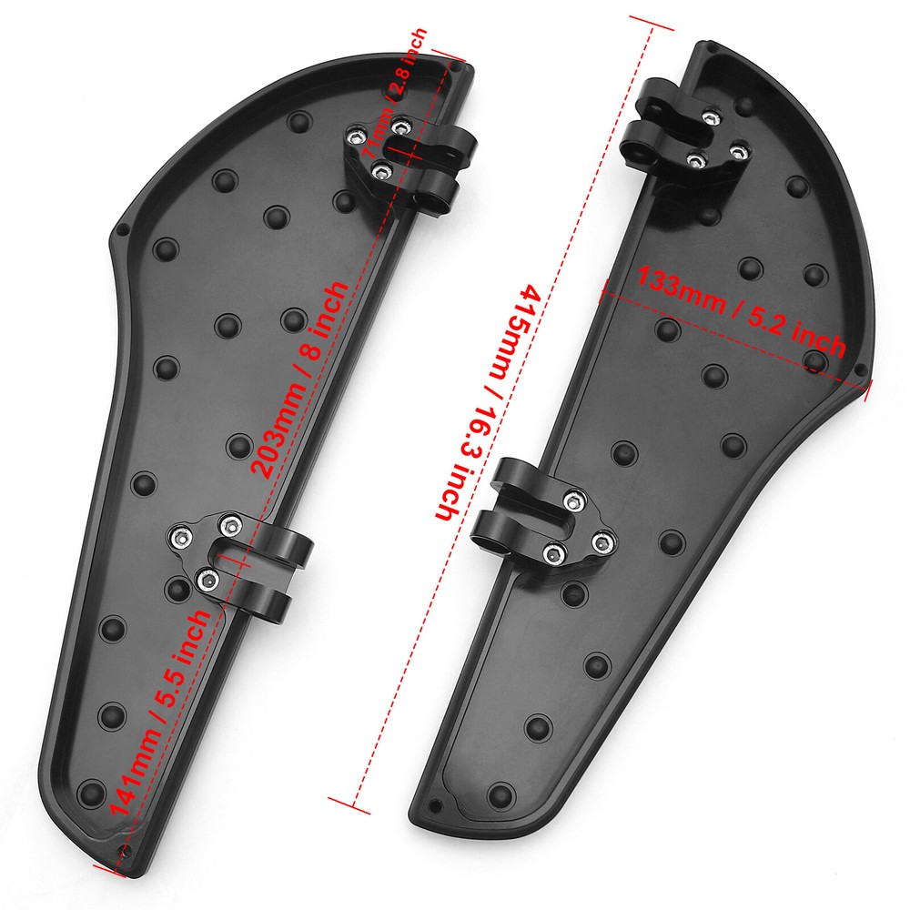 Black Defiance Floorboards w/ Shift Lever for Touring Models