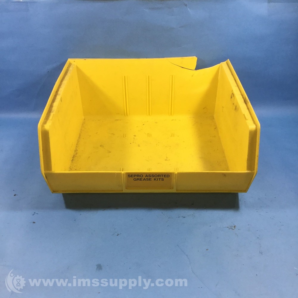 Akro Mils 30-250 Color: Yellow Stacking Plastic Storage Bin 8043