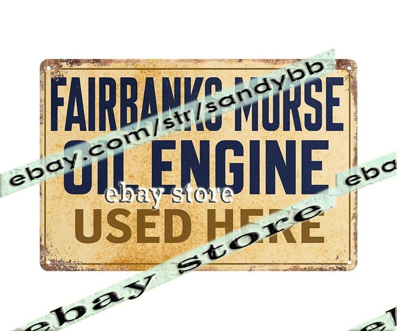 FAIRBANKS-MORSE oil engine tin sign