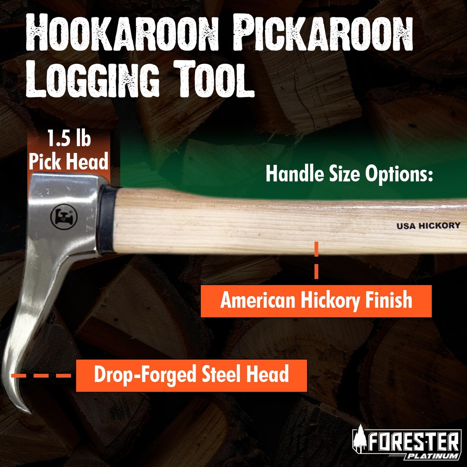 FORESTER Platinum Pickaroon Logging Tool 36in USA Hickory Handle | Hookaroon ...