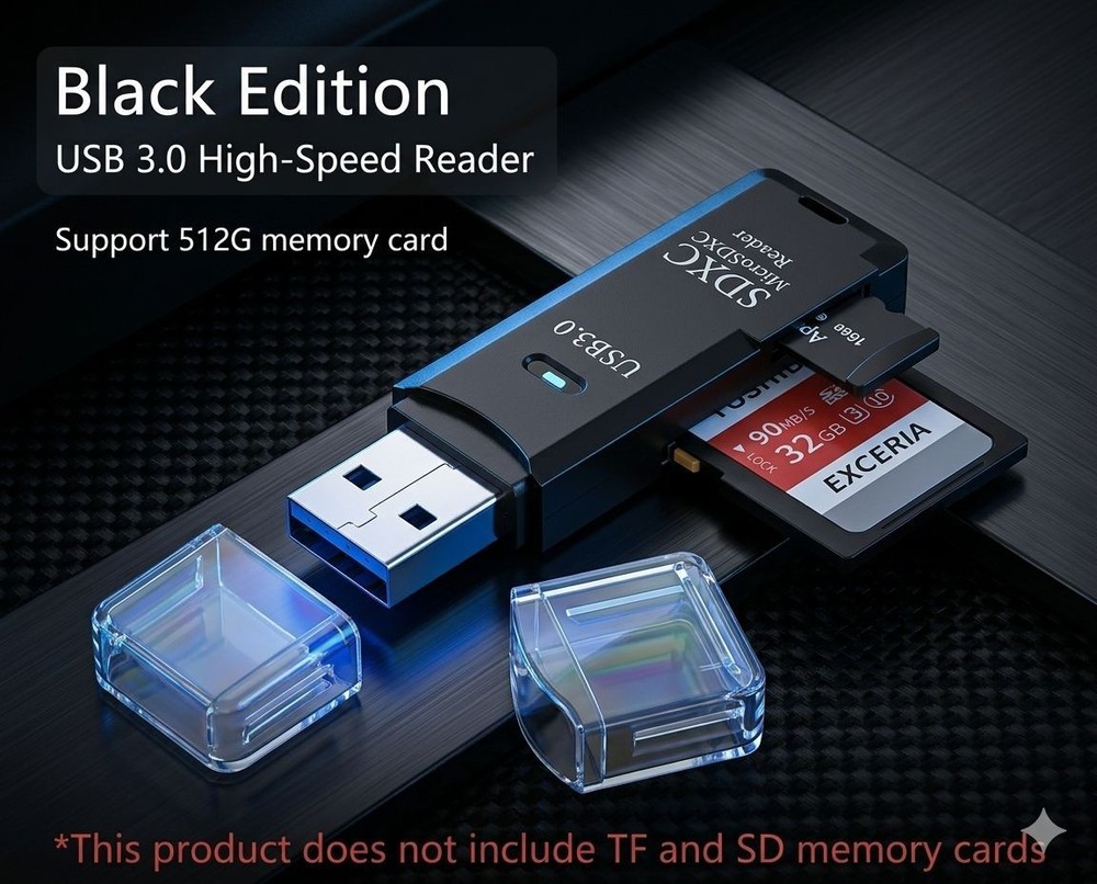 USB 3.0 SD Micro SD Card Reader Adapter High Speed TF Memory for PC Laptop