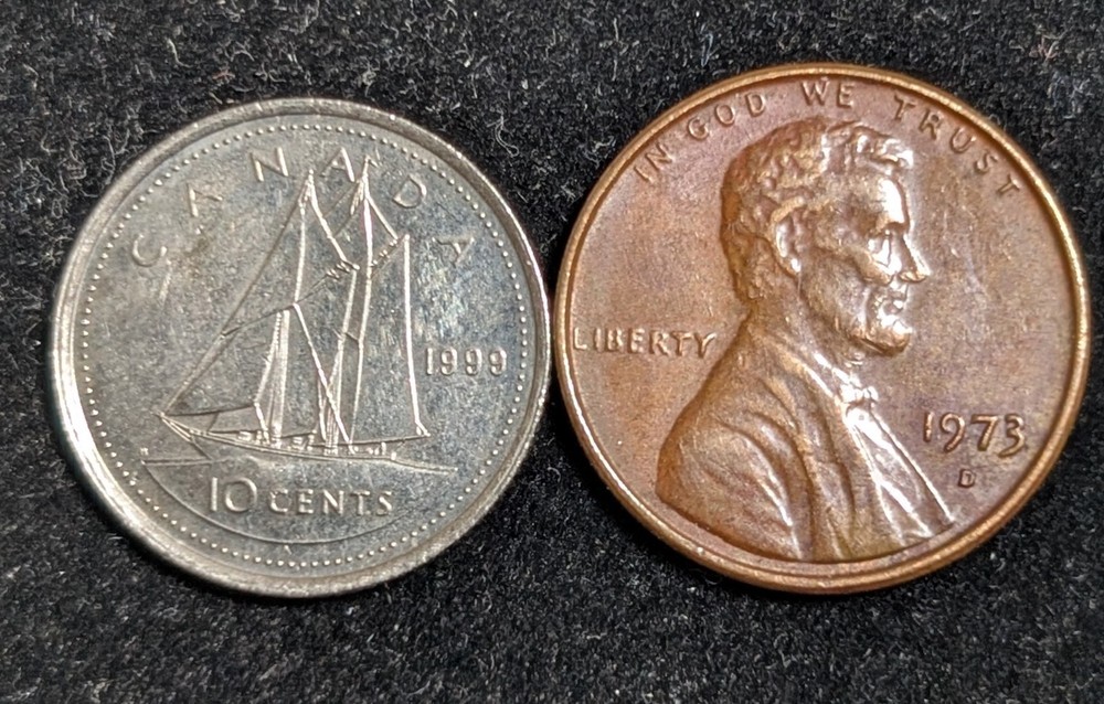 1999 Canada 10 Cents Circulated KM# 183b