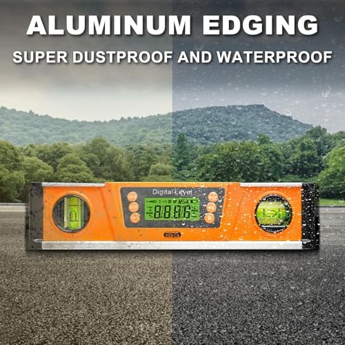 Digital Level and Protractor, 10 Inch IP54 Protected Electronic Bubble