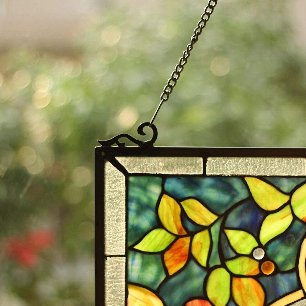 32" Stained Glass Window Hanging Panel Suncatcher