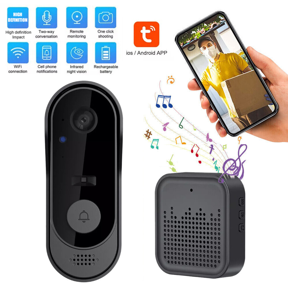 Wireless Smart Video Doorbell WiFi Security Camera Bell Phone Door Ring Intercom