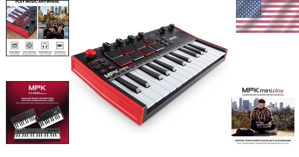 MPK Mini Play MK3 - Comprehensive MIDI Controller with Built-in Speaker & Sounds