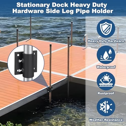 folosem Dock Brackets Hardware,Floating Dock Posts Dock Brackets Hardware * 2