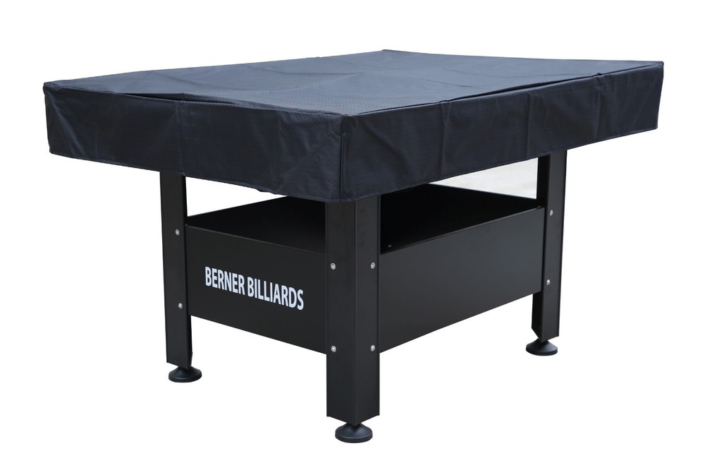 WEATHER PROOF/OUTDOOR RECTANGULAR BUMPER POOL TABLE IN BLACK BY BERNER BILLIARDS