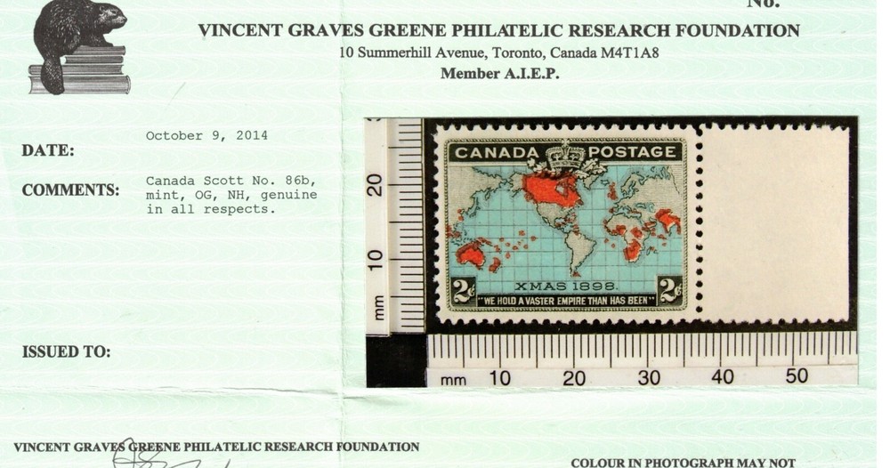Canada #86b Extra Fine Never Hinged Gem **With Certificate**