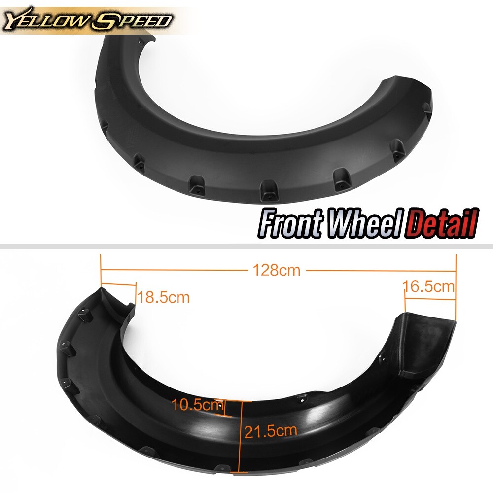 Fit For 2009-2014 Ford F150 Styleside Pocket Rivet Bolt-on Style Fender Flares