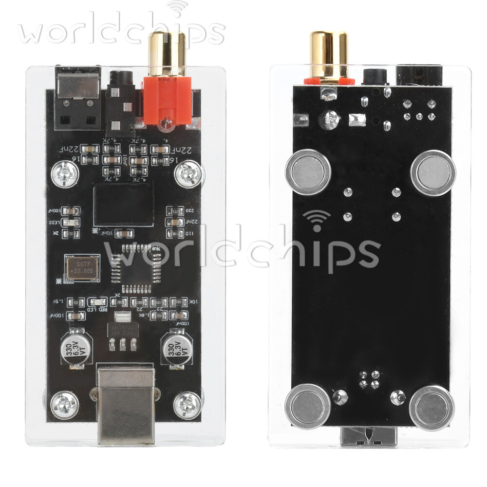 SPDIF to Fiber Signal Conversion Audio Decoder Board Phones Computers Connected