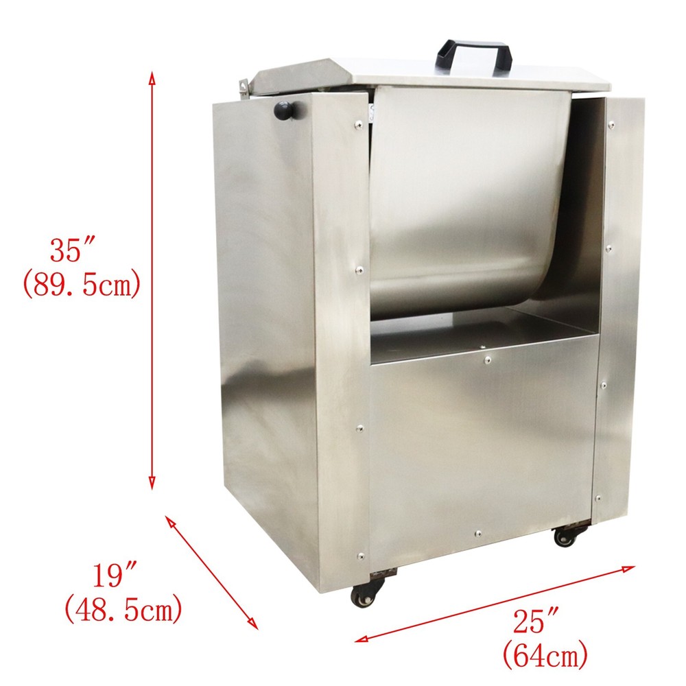 110V Automatic Multi-Functional Horizontal Meat Stuffing Mixer 10.5Gallon 1.5KW