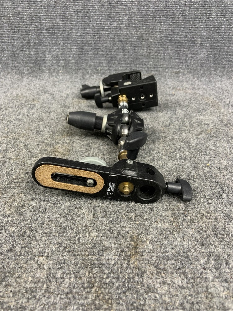 Manfrotto 035 Bogen 155 Double Ball Joint Head w/Camera Platform 2916 Mount EUC