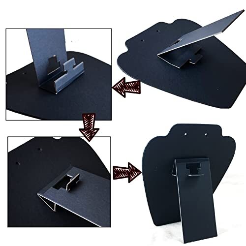 6 Pieces Black Velvet Necklace Display Jewelry Display for Selling and Shows