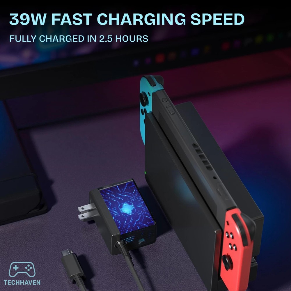 Nintendo Switch OLED Docking Bundle Dock with LAN Port, AC Adapter & HDMI Cable