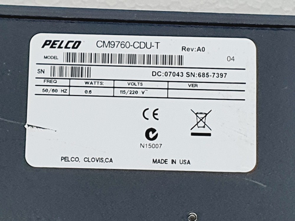 PELCO CM9760-CDU-T Code Distribution Unit # Made in USA