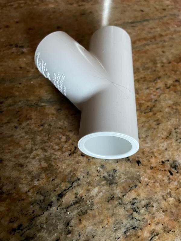 3/4" 3/4 INCH PVC Y FITTING SCHEDULE 40 WYE