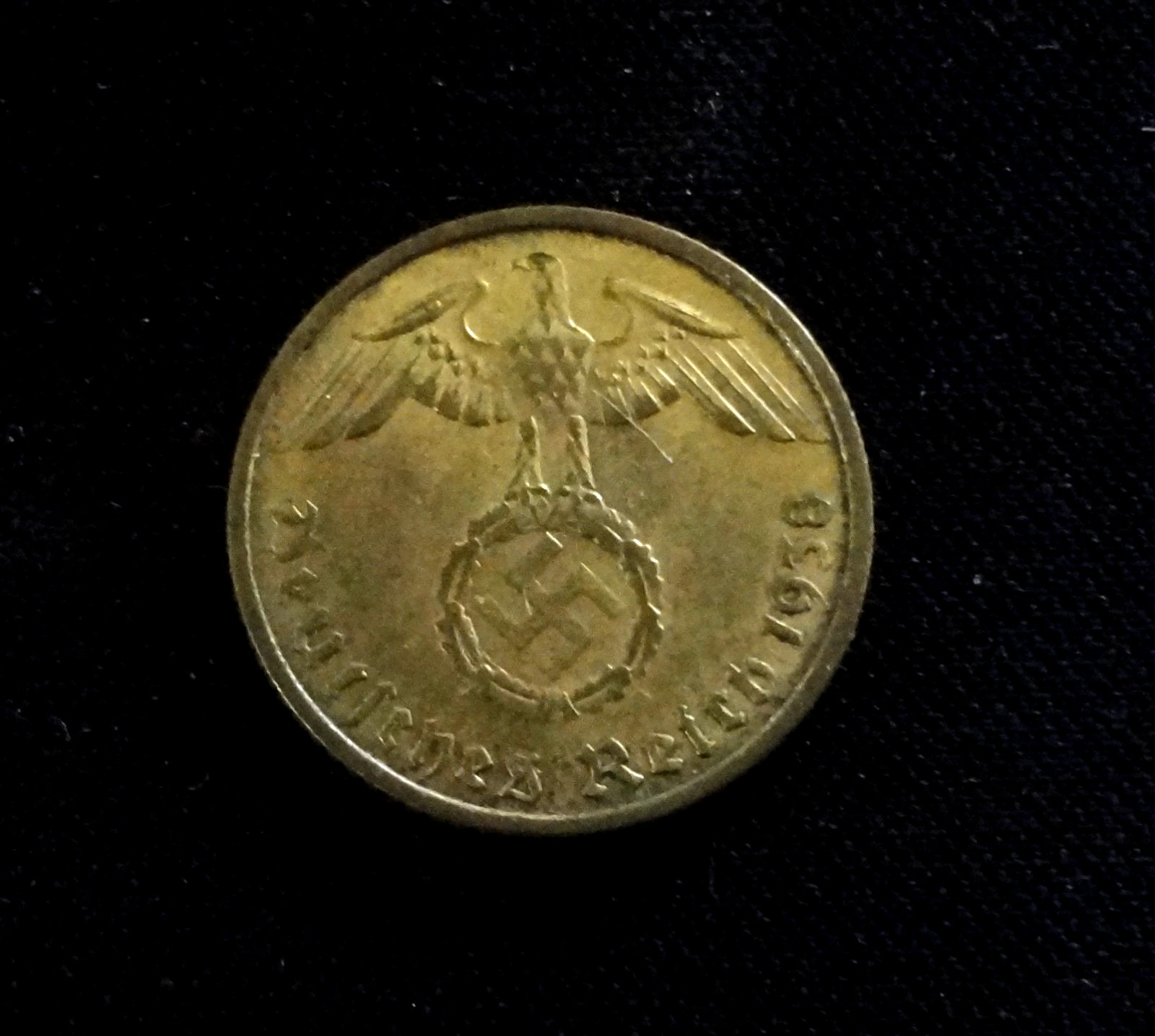 WWII German Third Reich Nazi Coin 1938-G 5 Reichspfennig