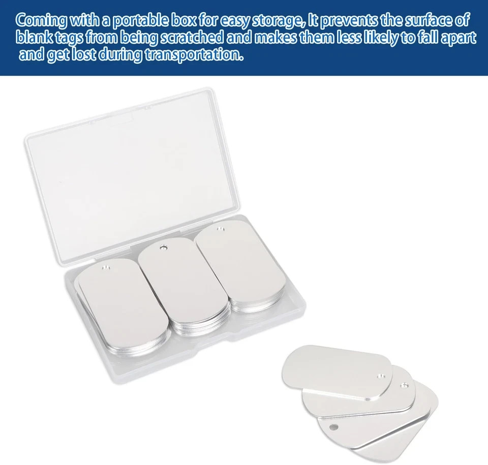 25 Pcs Aluminum Tags for Engravingrectangle Stamping Blanks Tagsslive...