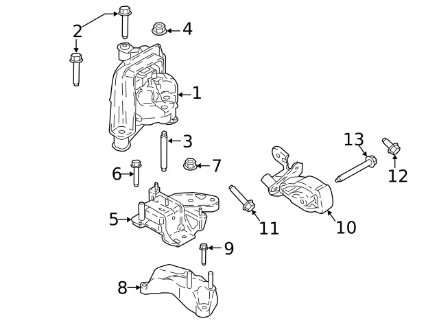 Genuine Ford Engine Mount Bolt W718475-S439