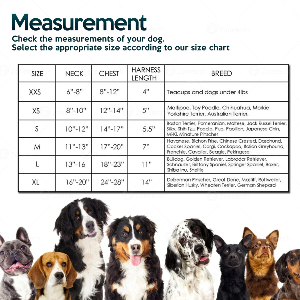 Zone Tech Pet Dog Raincoat Protection Hood Medium with Reflective Stripe Strip