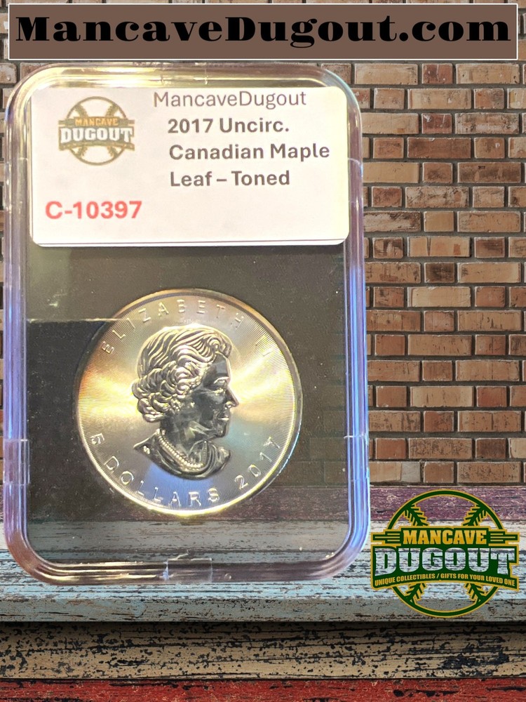 2017 Canada 1oz Silver Maple Leaf NATURAL EDGE TONING On Both Sides