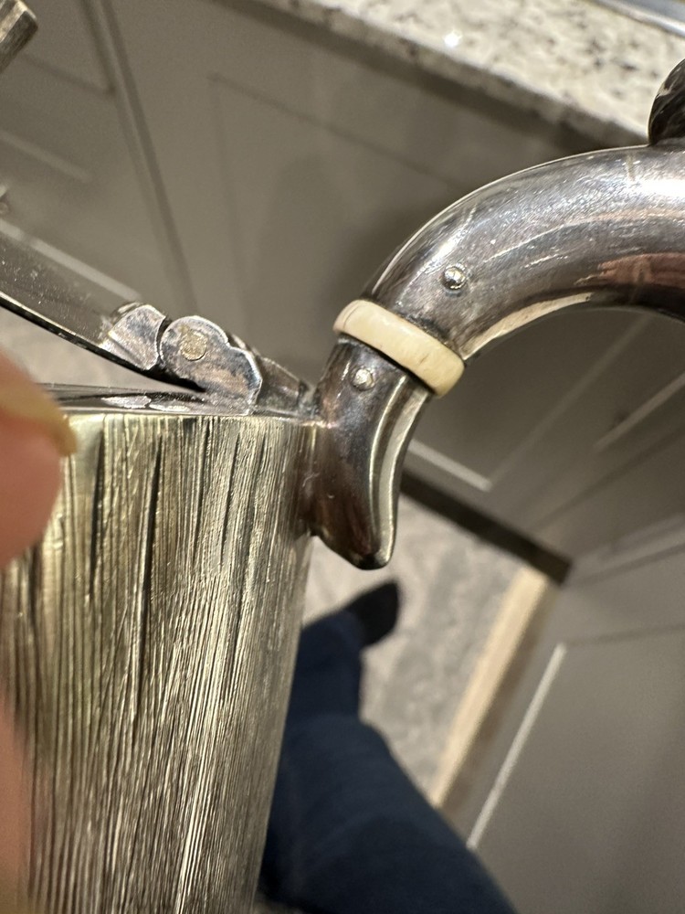 Antique Victorian Silver Plate 'Thistle' Coffee Pot - Scottish Interest c1890