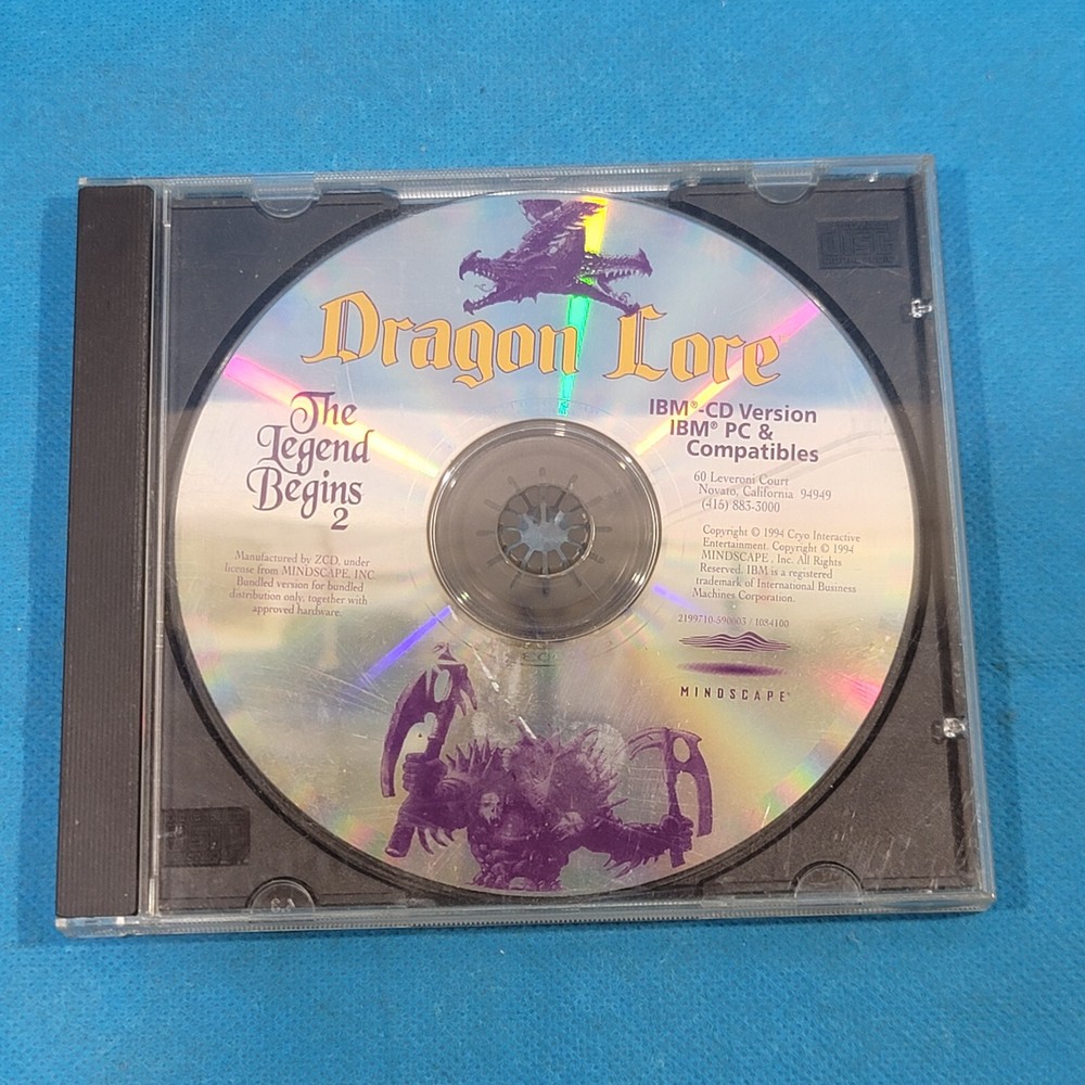 Vintage PC CD-ROM Dragon Lore 1994