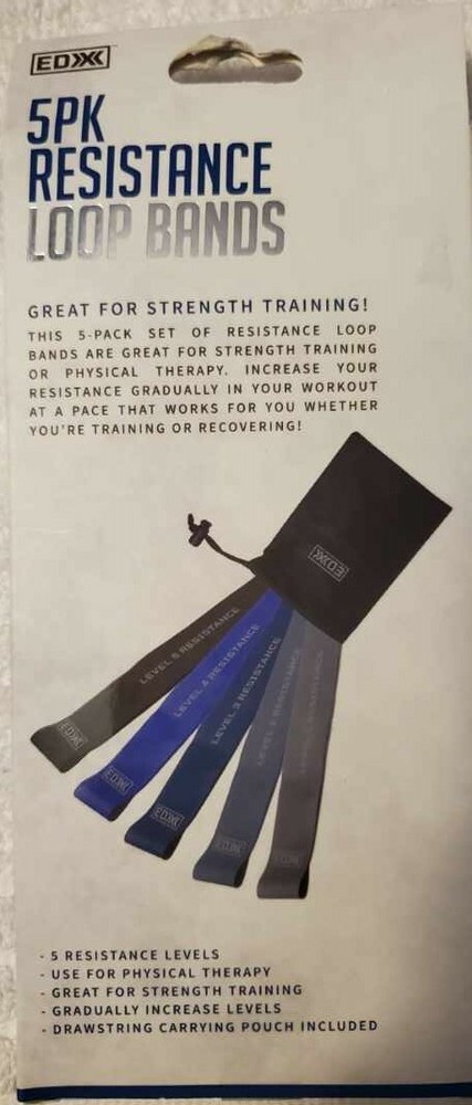 EDX by Endurance 5pk Resistance Loop Bands