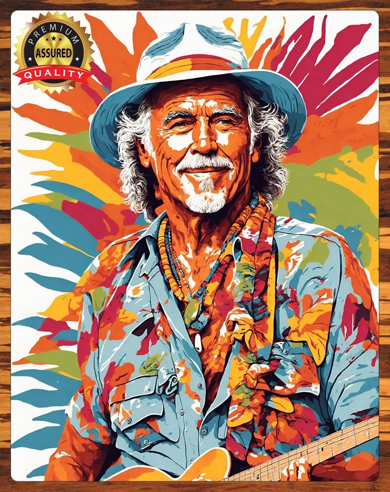Jimmy Buffett - Art To Be Signed By Artist - Metal Sign 11 x 14