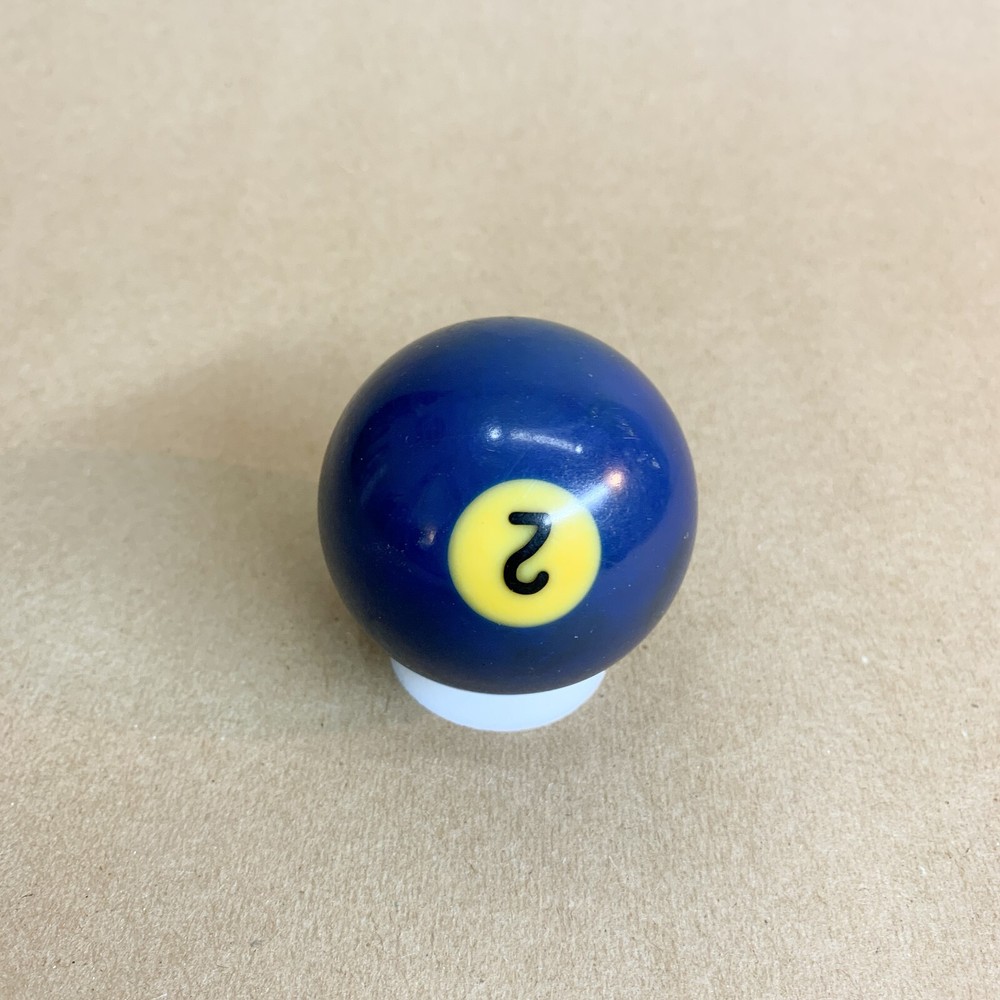 Vintage Bakelite Billiard #2 Solid Blue Pool Ball with Display Stand