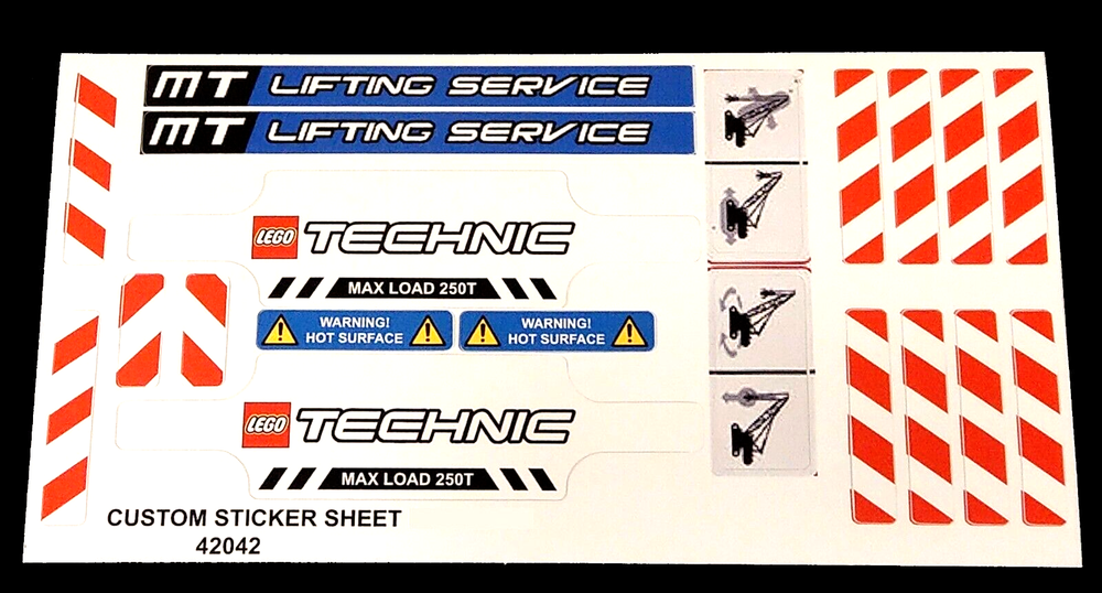 Custom Decal for 42042 Replacement Sticker for 42042