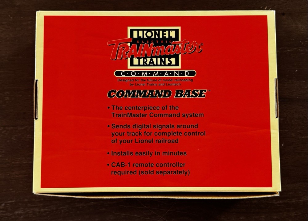 Lionel 6-12969 TrainMaster Command Control TMCC Set CAB-1 & Base w/box