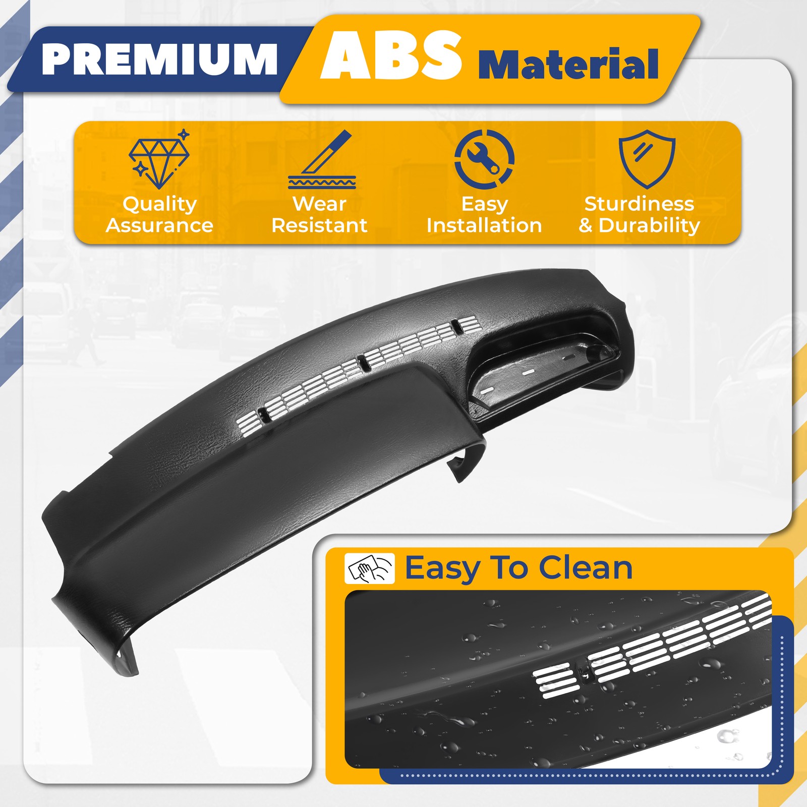 Molded Dashboard Dash Cover Cap Overlay For 1995-1996 C/K1500 Tahoe Black